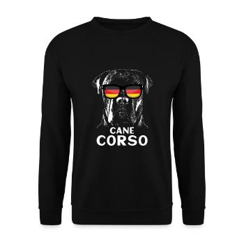 Cane Corso Germany - Unisex Sweatshirt - black - Front - Alina (178cm) & Michal (187cm)