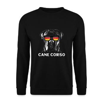 Cane Corso Germany - Unisex Sweatshirt - black - Front - Alina (178cm) & Michal (187cm)