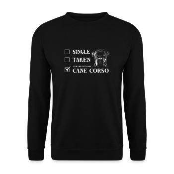 Détendez-vous avec ma canne Corso - Sweat-shirt Unisexe - noir - Devant - Alina (178cm) & Michal (187cm)