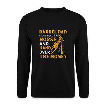 Barrel Racer Papa - Sweat-shirt Unisexe - noir - Devant - Alina (178cm) & Michal (187cm)