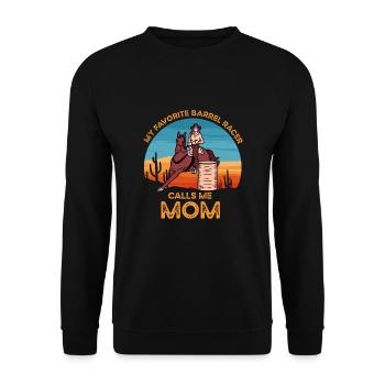 Barrel Racer Maman - Sweat-shirt Unisexe - noir - Devant - Alina (178cm) & Michal (187cm)