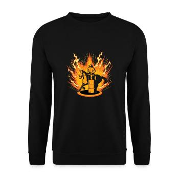 Barrel Racer - Sweat-shirt Unisexe - noir - Devant - Alina (178cm) & Michal (187cm)
