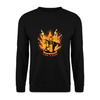 Tourner et brûler - Sweat-shirt Unisexe - noir - Devant - Alina (178cm) & Michal (187cm)