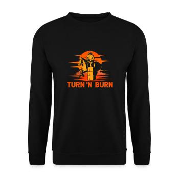 Tourner et brûler - Sweat-shirt Unisexe - noir - Devant - Alina (178cm) & Michal (187cm)