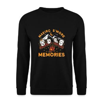 Making S'mores Memories - Unisex Pullover - Schwarz - Vorne - Alina (178cm) & Michal (187cm)