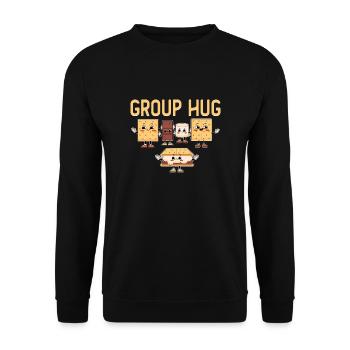 Group Hug - Unisex Pullover - Schwarz - Vorne - Alina (178cm) & Michal (187cm)