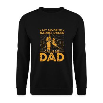Barrel Racer Papa - Sweat-shirt Unisexe - noir - Devant - Alina (178cm) & Michal (187cm)