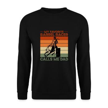 Barrel Racer Papa - Sweat-shirt Unisexe - noir - Devant - Alina (178cm) & Michal (187cm)