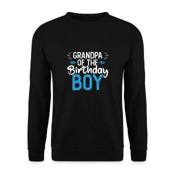 Grandpa Of The Birthday Boy - Unisex Sweatshirt - black - Front - Alina (178cm) & Michal (187cm)