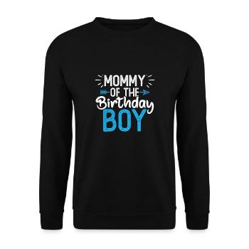 Mommy Of The Birthday Boy - Unisex Sweatshirt - black - Front - Alina (178cm) & Michal (187cm)