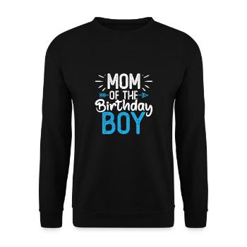 Mom Of The Birthday Boy - Unisex Sweatshirt - black - Front - Alina (178cm) & Michal (187cm)