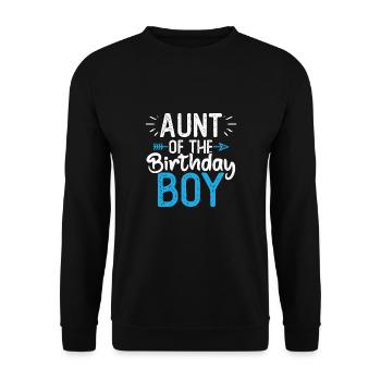 Aunt Of The Birthday Boy - Unisex Sweatshirt - black - Front - Alina (178cm) & Michal (187cm)