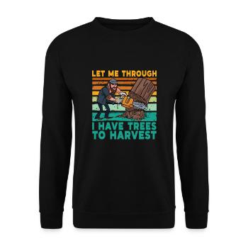 I Have Trees To Harvest - Unisex Pullover - Schwarz - Vorne - Alina (178cm) & Michal (187cm)