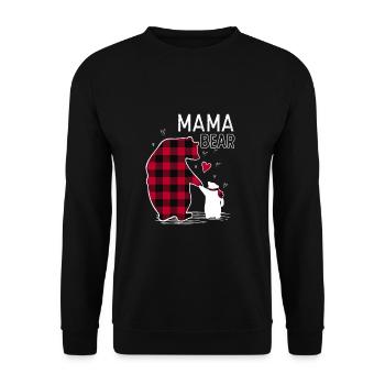 Mama Bear - Unisex Sweatshirt - black - Front - Alina (178cm) & Michal (187cm)