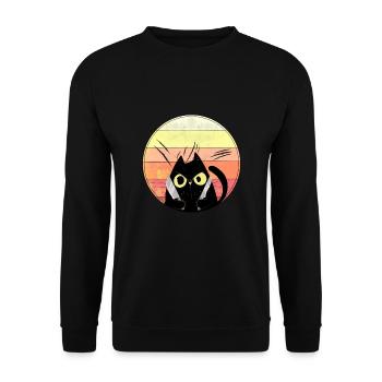 Chat fou avec des couteaux - Sweat-shirt Unisexe - noir - Devant - Alina (178cm) & Michal (187cm)