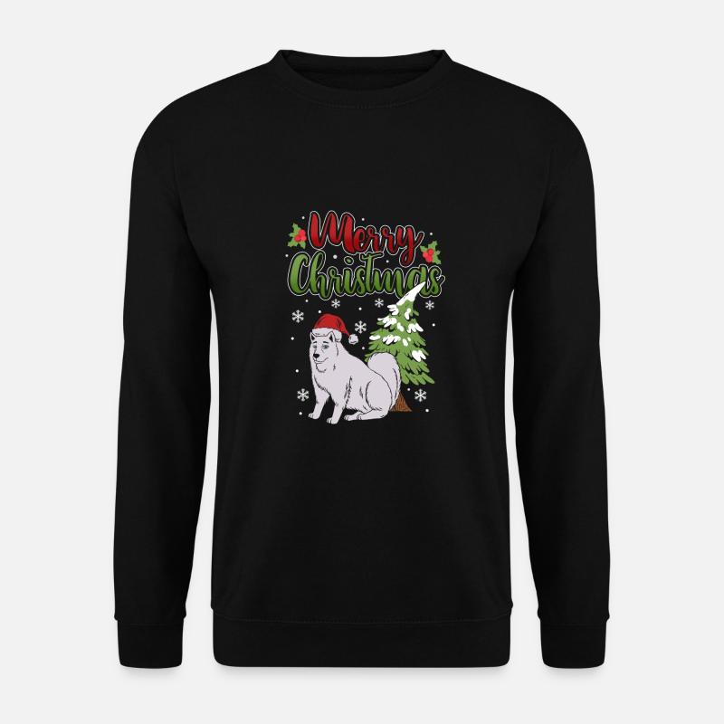 Merry Christmas Samoyed - Unisex Sweatshirt - black