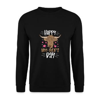 Happy Mother's Day - Unisex Pullover - Schwarz - Vorne - Alina (178cm) & Michal (187cm)