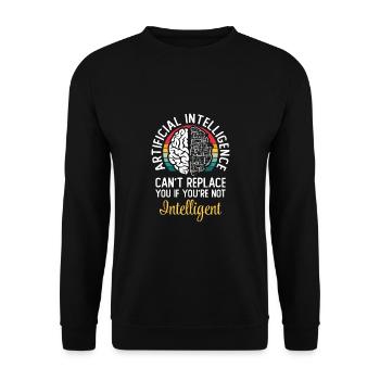 Artificial Intelligence Algorithm Brain - Unisex Sweatshirt - black - Front - Alina (178cm) & Michal (187cm)