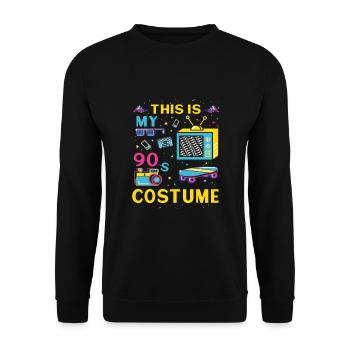 This is my 90s Costume - Unisex Pullover - Schwarz - Vorne - Alina (178cm) & Michal (187cm)