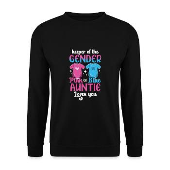 Gardienne du genre Pink Or Blue Auntie Loves You - Sweat-shirt Unisexe - noir - Devant - Alina (178cm) & Michal (187cm)
