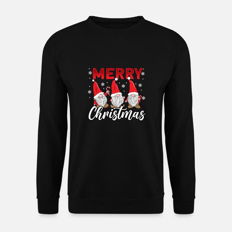 Merry Christmas Gnome - Unisex Pullover - Schwarz