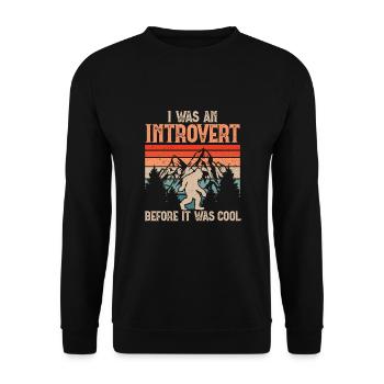 J’étais introverti avant que ce soit cool - Sweat-shirt Unisexe - noir - Devant - Alina (178cm) & Michal (187cm)
