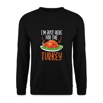 Je suis juste ici pour la Turquie - Sweat-shirt Unisexe - noir - Devant - Alina (178cm) & Michal (187cm)