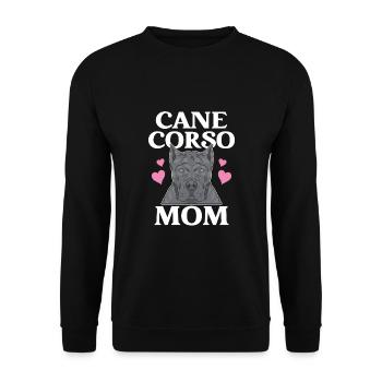 Cane Corso Maman - Sweat-shirt Unisexe - noir - Devant - Alina (178cm) & Michal (187cm)