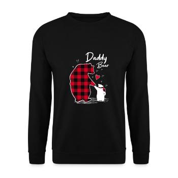Daddy Bear - Unisex Pullover - Schwarz - Vorne - Alina (178cm) & Michal (187cm)