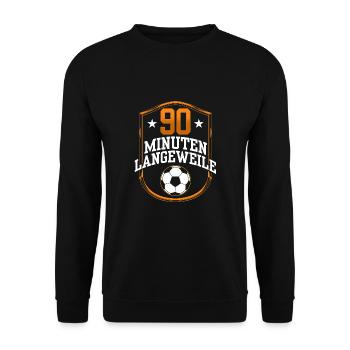 90 Minuten Langeweile - Unisex Pullover - Schwarz - Vorne - Alina (178cm) & Michal (187cm)