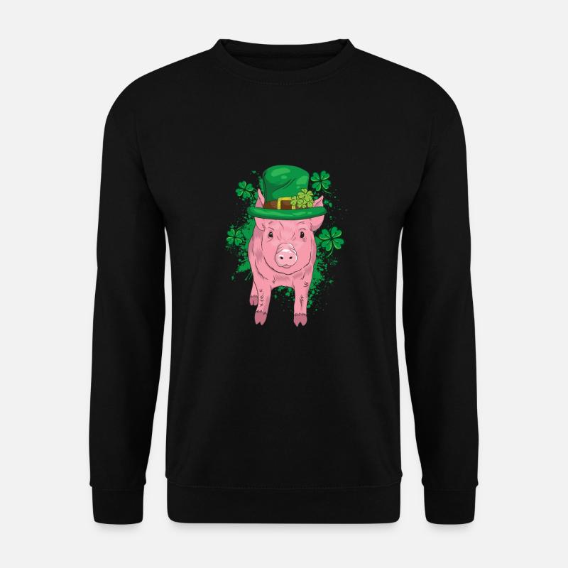 Glücksschwein Silvester - Unisex Pullover - Schwarz