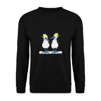 Oiseaux de mer à pieds bleus - Sweat-shirt Unisexe - noir - Devant - Alina (178cm) & Michal (187cm)