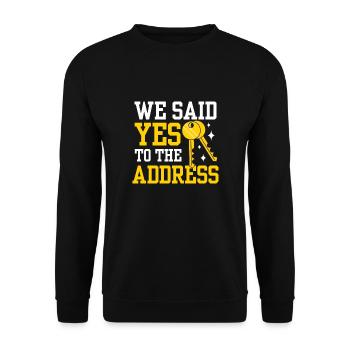 Nous avons dit oui à l’adresse - Sweat-shirt Unisexe - noir - Devant - Alina (178cm) & Michal (187cm)