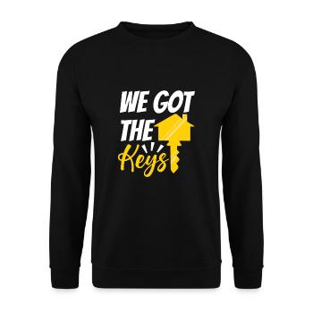 We Got The Keys - Unisex Sweatshirt - black - Front - Alina (178cm) & Michal (187cm)