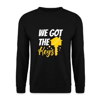 We Got The Keys - Unisex Sweatshirt - black - Front - Alina (178cm) & Michal (187cm)