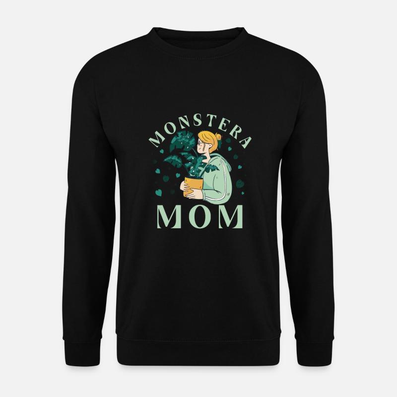 Maman Monstera - Sweat-shirt Unisexe - noir