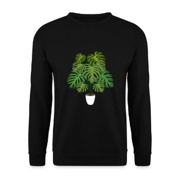Monstera Deliciosa - Sweat-shirt Unisexe - noir - Devant - Alina (178cm) & Michal (187cm)