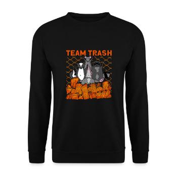 Team Trash - Unisex Sweatshirt - black - Front - Alina (178cm) & Michal (187cm)