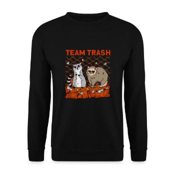 Team Trash - Unisex Sweatshirt - black - Front - Alina (178cm) & Michal (187cm)