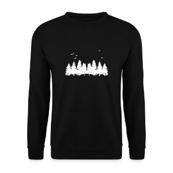 Forêt naturelle sauvage - Sweat-shirt Unisexe - noir - Devant - Alina (178cm) & Michal (187cm)