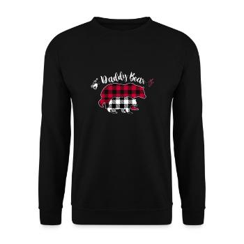 Daddy Bear - Unisex Pullover - Schwarz - Vorne - Alina (178cm) & Michal (187cm)