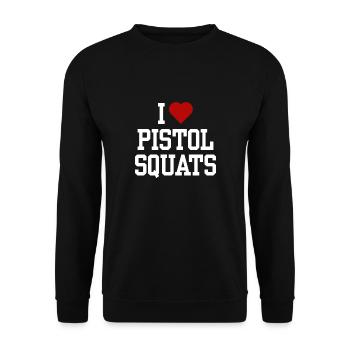 I Love Pistol Squats - Unisex Sweatshirt - black - Front - Alina (178cm) & Michal (187cm)