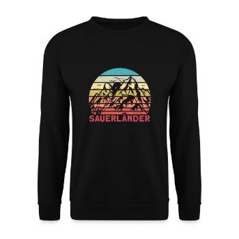 Sauerland Sauerland Mountains Home - Unisex Sweatshirt - black - Front - Alina (178cm) & Michal (187cm)