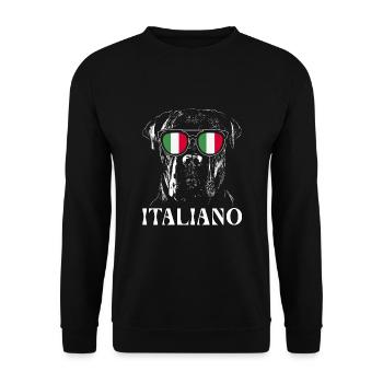 Cane Corso Italiano - Unisex Sweatshirt - black - Front - Alina (178cm) & Michal (187cm)