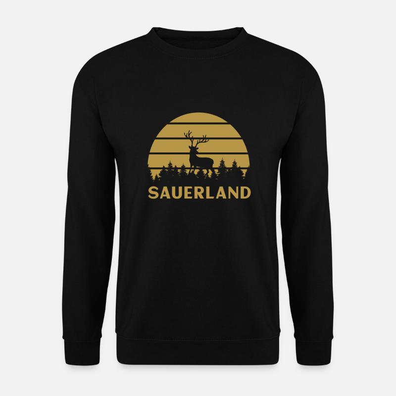 Sauerländer Hirsch Sauerland Mountains Home - Unisex Sweatshirt - black