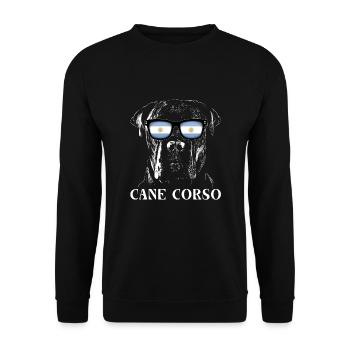 Cane Corso Argentine Drapeau argentin - Sweat-shirt Unisexe - noir - Devant - Alina (178cm) & Michal (187cm)