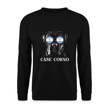 Cane Corso Argentine Drapeau argentin - Sweat-shirt Unisexe - noir - Devant - Alina (178cm) & Michal (187cm)