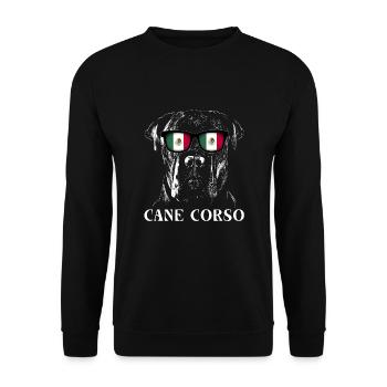 Cane Corso Chien Mexique - Sweat-shirt Unisexe - noir - Devant - Alina (178cm) & Michal (187cm)