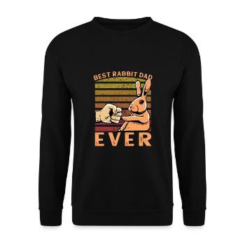 Meilleur papa lapin de tous les temps - Sweat-shirt Unisexe - noir - Devant - Alina (178cm) & Michal (187cm)