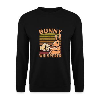 Rabbit Whisperer - Unisex Sweatshirt - black - Front - Alina (178cm) & Michal (187cm)